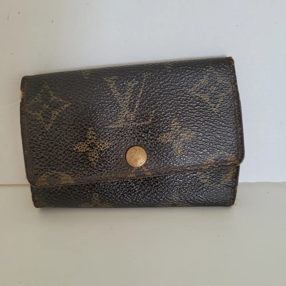 Louis Vuitton Monogram 6 Key Holder Wallet Brown Canvas Vintage Made in France